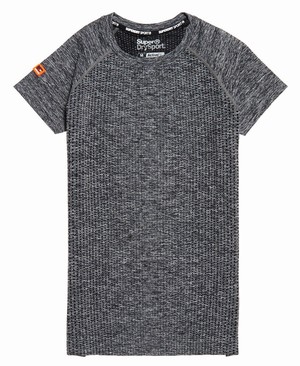 Superdry Sports Athletic Raglan Férfi Pólók Szürke/Fekete | JXMLH9073